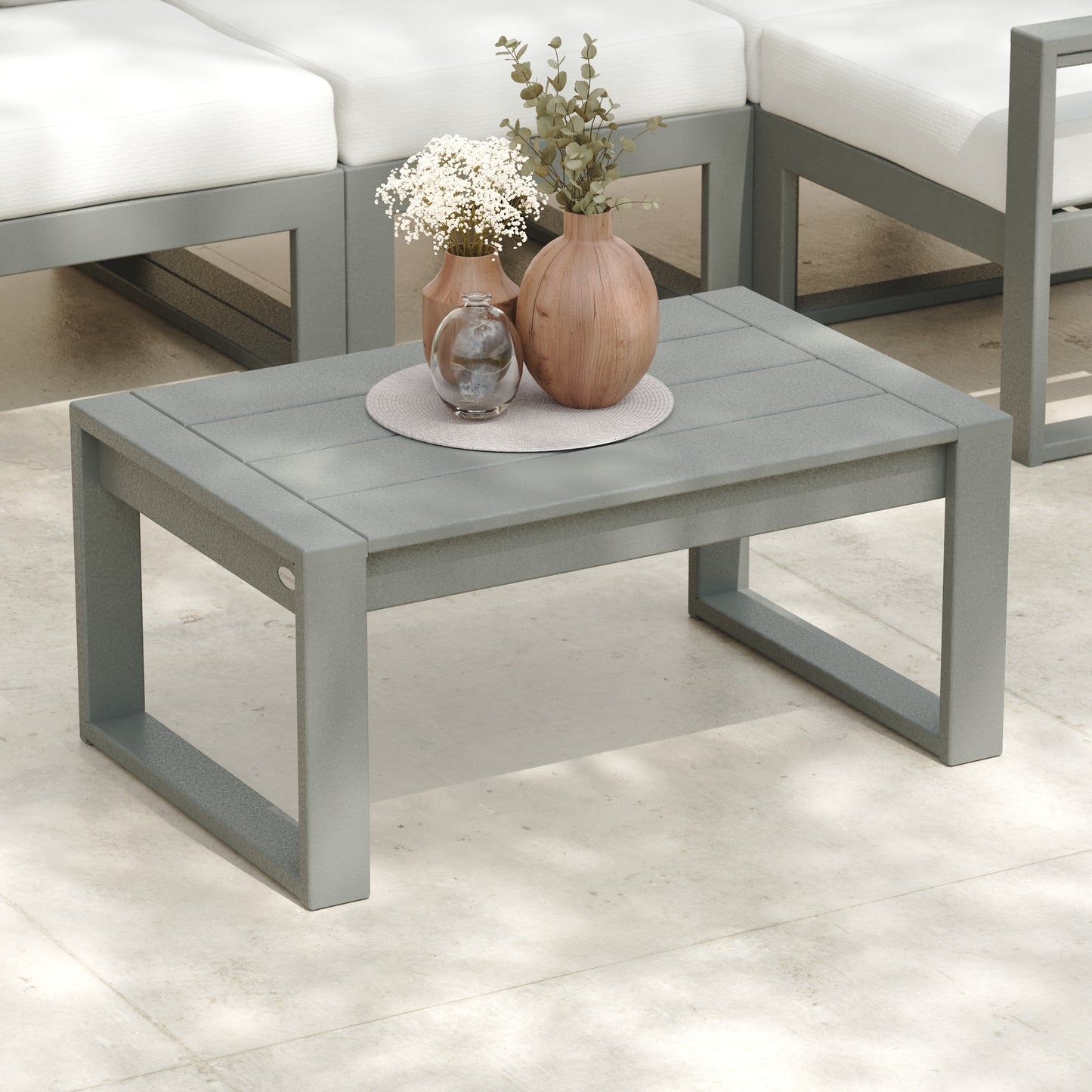 POLYWOOD Edge Square Outdoor Coffee Table 22.36-in W x 34.87-in L