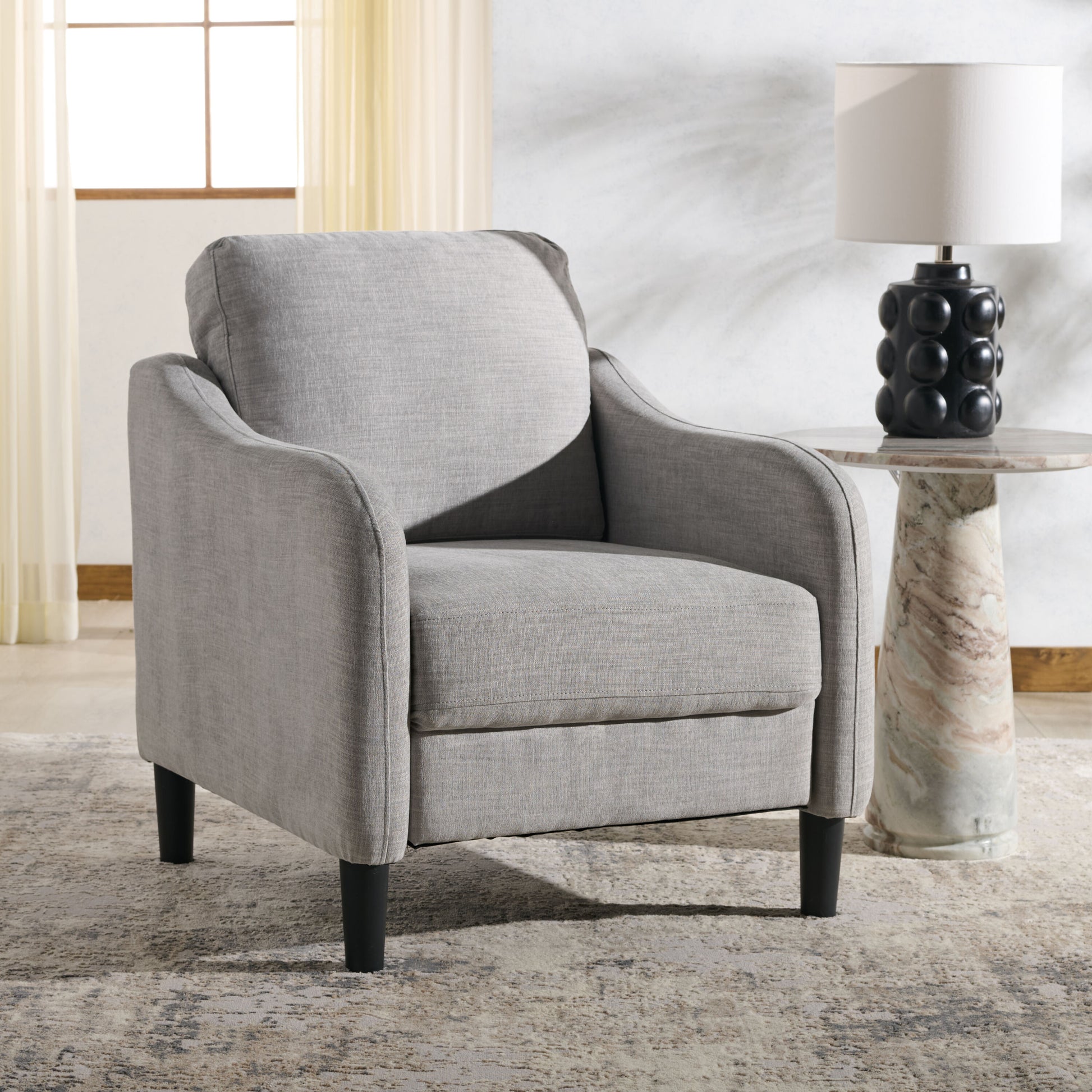 Safavieh  Edalynn Modern Accent Chair/Light Gray