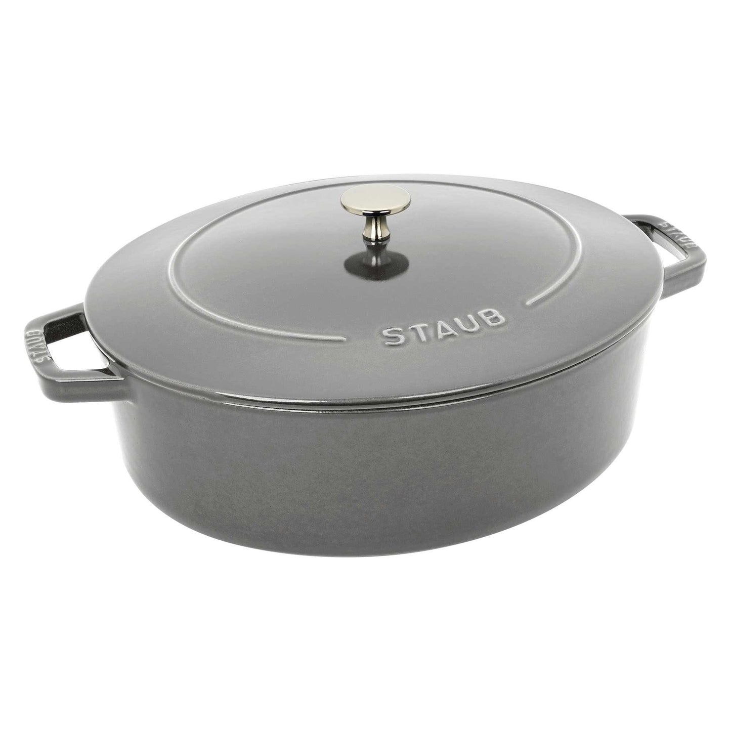 STAUB  Cast Iron 6.25-qt Shallow Oval Dutch Oven