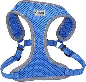 Coastal Pet Comfort Soft Reflective Wrap Adjustable Dog Harness - No-Pull Dog Harness for Small & Large Dogs - Blue Lagoon - 5/8' x 19' 23