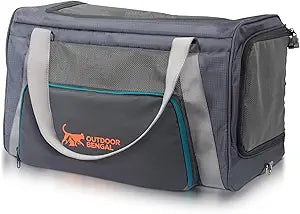 OutdoorBengal Zeppelin Airline-Approved Large Cat Carrier Soft TSA-Approved Pet Carriers with Top Opening for Plane and Car Travel Kittens or Small Dog Carrier (Black)