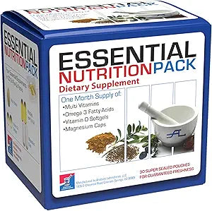 All in One Vitamin Packs for Women & Men - Clinically Formulated Men & Women's Womens Over 50 Multivitamin with Omega 3 Magnesium Vitamin D3 & Citrus Bioflavonoids - 1 Month Supply