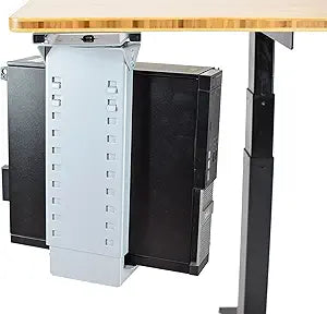 Uncaged Ergonomics CPU1 Adjustable Under Desk Computer Mount, 360 Swivel Steel CPU Holder PC Holder Under Desk Mount PC Tower Stand for Office