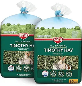 Kaytee Timothy Hay, High Fiber, Grown Specifically for Small Animals, Rabbits, Guinea Pigs, Chinchillas, Ideal Bulk Order for Small Pets, 12 pounds