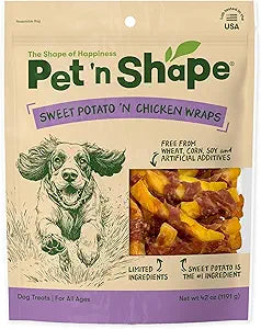 Pet 'n Shape Sweet Potato Chews Natural Chicken Wrapped Sweet Potato Dog Treats - 42 Ounce